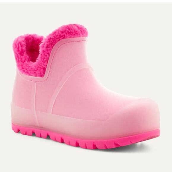 UGG Raincloud Clear Shearling Warm Cozy Boots Womens Sz 10 Waterproof Rainboots - Picture 1 of 14